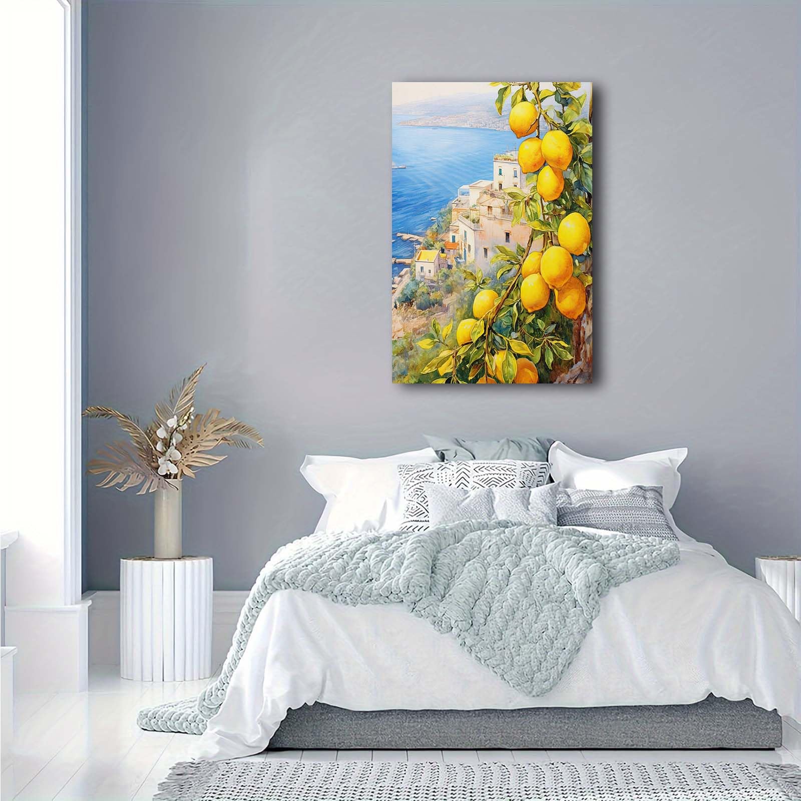FWLBUGRA Amalfi Coast Lemon Tree Italian Coast Art Print Travel